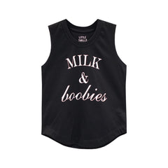 MILK AND BOOBIES BOYS MUSCLE TEE
